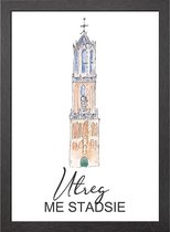 DOMTOREN UTREG ME STADSIE (UTRECHT) A2 POSTER IN LIJST - JOYIN