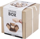 Explosion box, afm 7x7x7,5+12x12x12 cm, naturel, 1 stuk