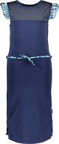 B-Nosy Meisjes jurken B-Nosy Girls dress with sporty mesh c&s space blue 104