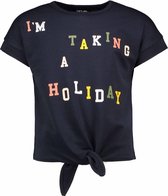 Like Flo Meisjes sweaters Like Flo Flo girls lt sweat knotted ss sweat navy 134