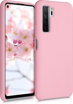 kwmobile telefoonhoesje voor Huawei P40 Lite 5G - Hoesje met siliconen coating - Smartphone case in mat roségoud
