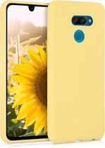 kwmobile telefoonhoesje voor LG K50 - Hoesje voor smartphone - Back cover in mat geel