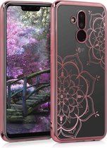kwmobile hoesje voor Huawei Mate 20 Lite - backcover voor smartphone - Bloementweeling design - roségoud / roségoud / transparant