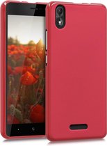 kwmobile telefoonhoesje voor Wiko Lenny 4 Plus - Hoesje voor smartphone - Back cover in mat rood