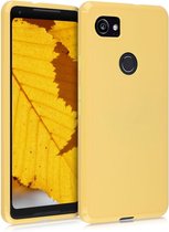 kwmobile telefoonhoesje voor Google Pixel 2 XL - Hoesje voor smartphone - Back cover in mat geel
