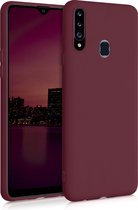 kwmobile telefoonhoesje geschikt voor Samsung Galaxy A20s - Hoesje voor smartphone - Back cover in rabarber rood