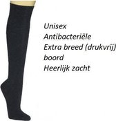 Bamboe kniekousen - Unisex - Zwart - 3 pack - Maat 43/46