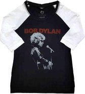 Bob Dylan Raglan top -L- Sound Check Zwart/Wit