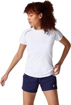 Asics - Court Womens Piping Short Sleeve - Wit Tennis T-shirt - XL - Wit