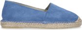 Manfield - Dames - Blauwe suède espadrilles - Maat 39