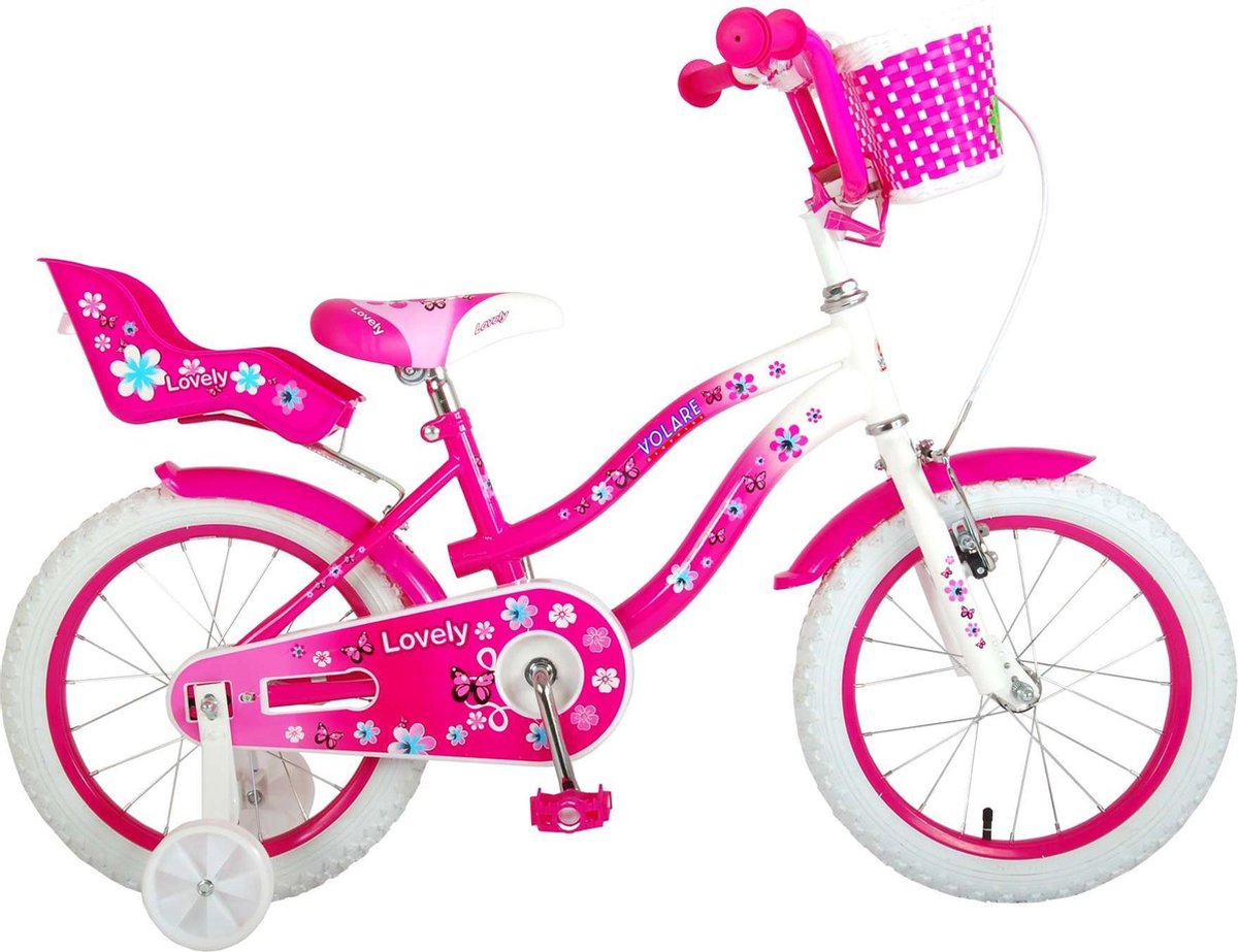 RULLY Vélo Enfant 12 14 16 Pouces Pour 2-7 Ans Fille Avec Roues D