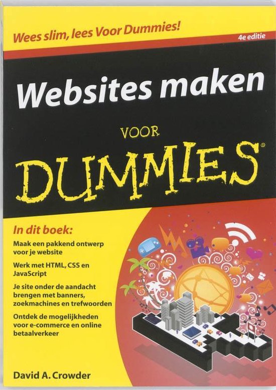 Cover van het boek 'Websites maken voor Dummies, 4e editie' van D. Crowder