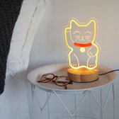 Balvi Tafellamp Gelukskat Lucky Cat - hout /acryl