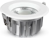LED Spot - Inbouwspot - Nirano Baco - 20W - Warm Wit 3000K - Rond - Mat Wit - Aluminium