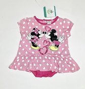 Disney Minnie Mouse - onesie - roze - maat 68 (6 maanden/68 cm)
