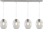 Olucia Mary - Hanglamp - Chroom/Transparant - E27