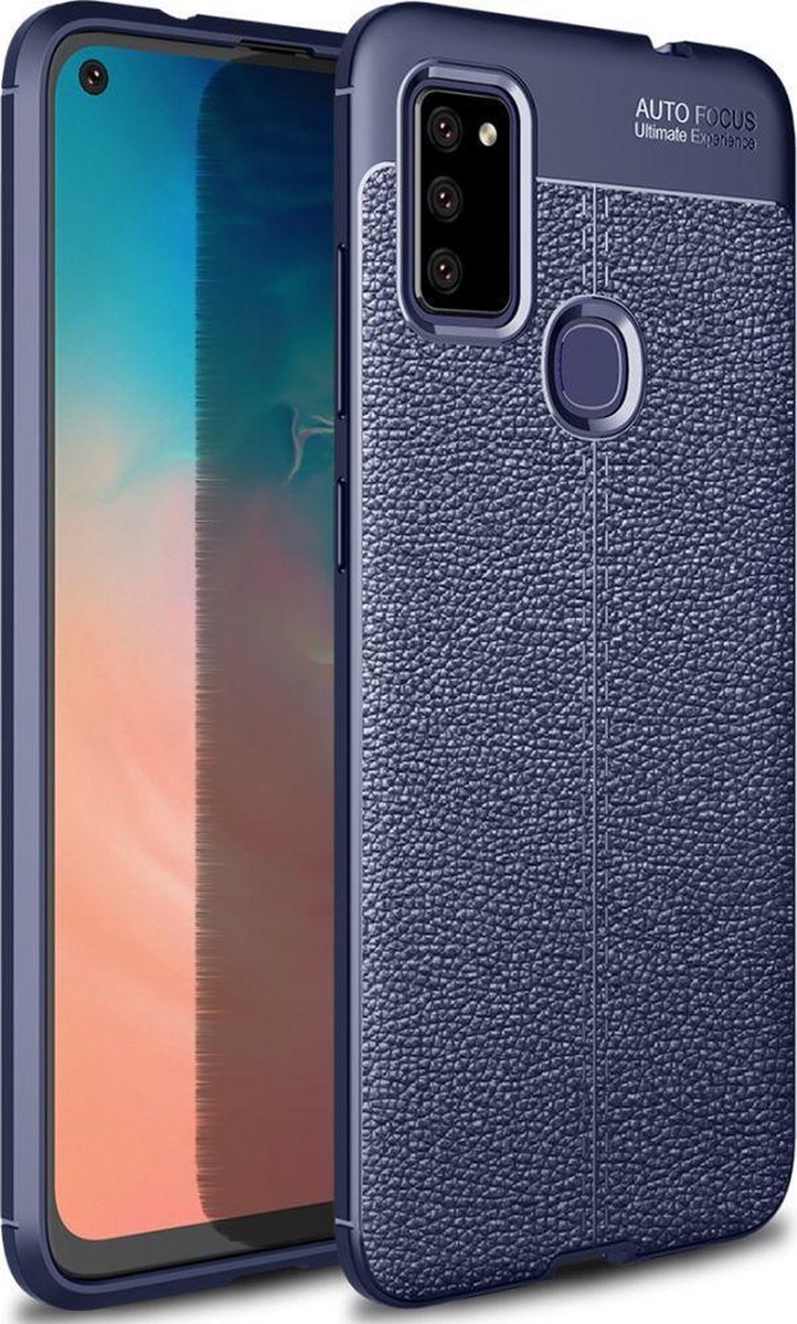 Mobigear Hoesje geschikt voor Samsung Galaxy M51 Telefoonhoesje Flexibel TPU | Mobigear Luxury Backcover | Galaxy M51 Case | Back Cover - Blauw