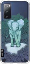 Casetastic Samsung Galaxy S20 FE 4G/5G Hoesje - Softcover Hoesje met Design - Emerald Elephant Print