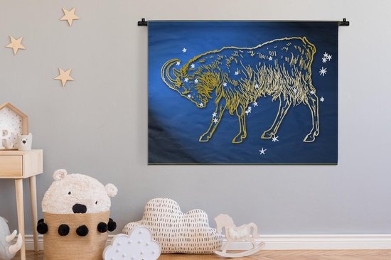 Tapisserie Constellations - Capricorne Constellation Tapisserie coton 150x112 cm - Tapisserie avec photo