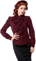 Belsira Blouse -S- Quilling Zwart/Rood