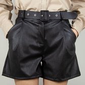 Leerlook Short Amy - Zwart