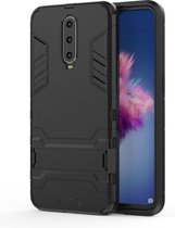 Shockproof PC + TPU Case voor OPPO R17 Pro, met houder (zwart)
