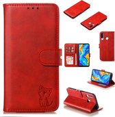 Lederen beschermhoes voor Huawei P30 Lite (rood)