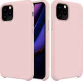 Effen kleur vloeibare siliconen schokbestendig hoesje voor iPhone 11 Pro (roze)