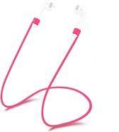 Draadloze Bluetooth-oortelefoon Anti-verloren riem Siliconen Unisex hoofdtelefoon Anti-verloren lijn voor Apple AirPods, kabellengte: 60 cm (magenta)