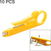 10 STKS Mini Kabel Krimptang Punch Down Cutter voor RJ45 Cat5 Netwerkkabel, Datatelefoonkabel, Computer UTP Kabel (Geel)