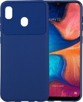 Beetle Series Shockproof TPU Case voor Galaxy A20 (Blauw)