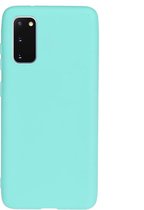 Voor Galaxy S20 Frosted Candy-gekleurde ultradunne TPU-telefoonhoes (groen)