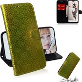 Voor Huawei P20 Pro effen kleur kleurrijke magnetische gesp horizontale flip pu lederen case met houder & kaartsleuven & portemonnee & lanyard (geel)