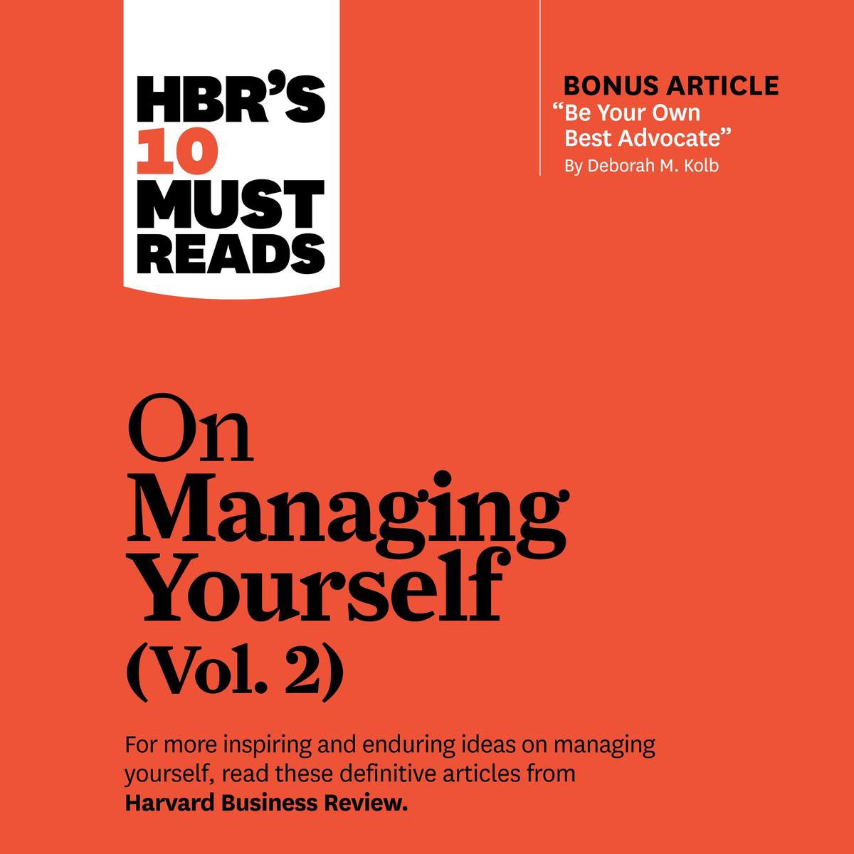 Omslag van HBR's 10 Must Reads on Managing Yourself, Vol. 2