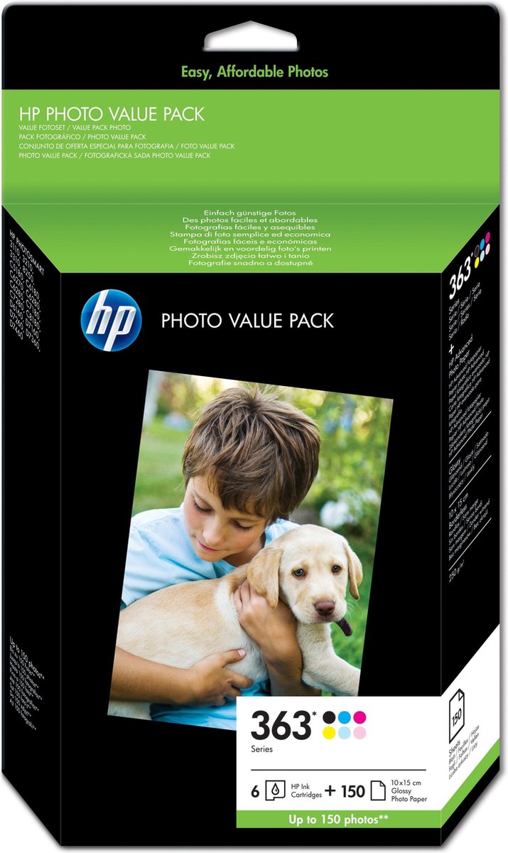 HP 363 - Photopack 6 kleuren + Papier
