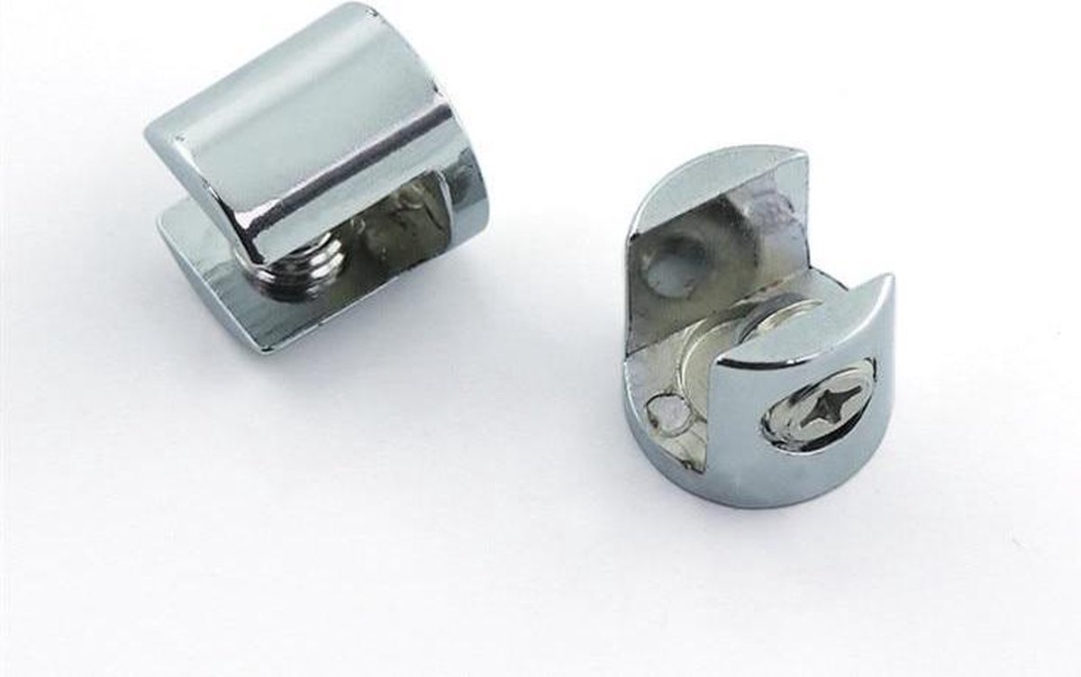 Bebochoi Vaste glasklemmen, 12 stuks, aluminiumlegering, verstelbare glashouder, geschikt voor 6-8 mm dik glas, stabiele plankdragers voor glas- en houten vloeren (met schroeven, zwart