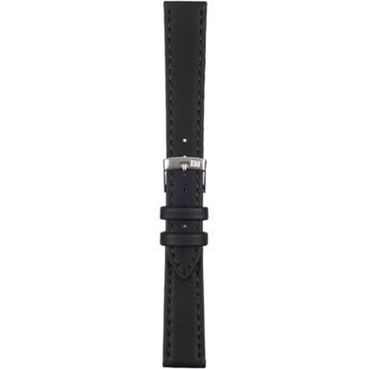 Morellato Horlogebandje - Morellato horlogeband X3686 Abete - leer - Zwart - bandbreedte 18.00 mm