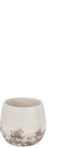 J-line Bloempot Oceane Keramiek Bruin/Grijs Medium
