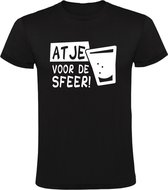 Atje voor de sfeer Heren t-shirt | feest | festival | alcohol | bier | wijn | grappig | cadeau | Zwart