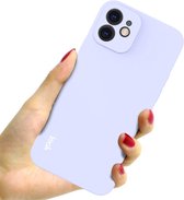 IMAK iPhone 12 TPU hoesje - paars / lavendelkleurig