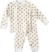 Little Label Pyjama Jongens - Maat 122-128 - Tijgerprint Wit - Zachte BIO Katoen