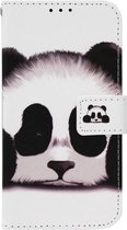 ADEL Kunstleren Book Case Pasjes Portemonnee Hoesje Geschikt Voor Samsung Galaxy A41 - Panda