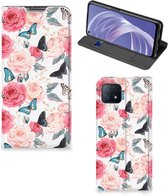 Flipcase Cadeautjes voor Moederdag OPPO A73 5G Smartphone Hoesje Butterfly Roses