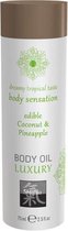 Luxe Eetbare Body Oil - Kokosnoot & Ananas - Transparant - Drogist - Massage  - Drogisterij - Massage Olie