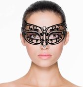 Easytoys Opengewerkt Masker Metaal - Zwart - Zwart - Sexy Lingerie & Kleding - Accessoires - Dames Lingerie - Accessoires