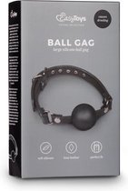 Easytoys ball gag met grote siliconen bal - Zwart - BDSM - Bondage - BDSM - Zweepjes en Knevels