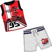 Disney Cars set - short + shirt - rood/grijs - maat 104 (4 jaar)