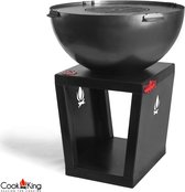 CookKing - Premium Vuurschaal en Grill Santos - Vuurschaal BBQ - Staal - Zwart