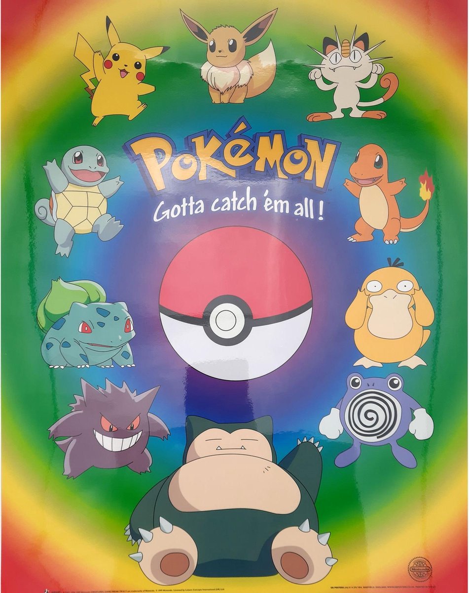 POKEMON POSTER, Affiche (68cm x 98cm) : : Cuisine et Maison