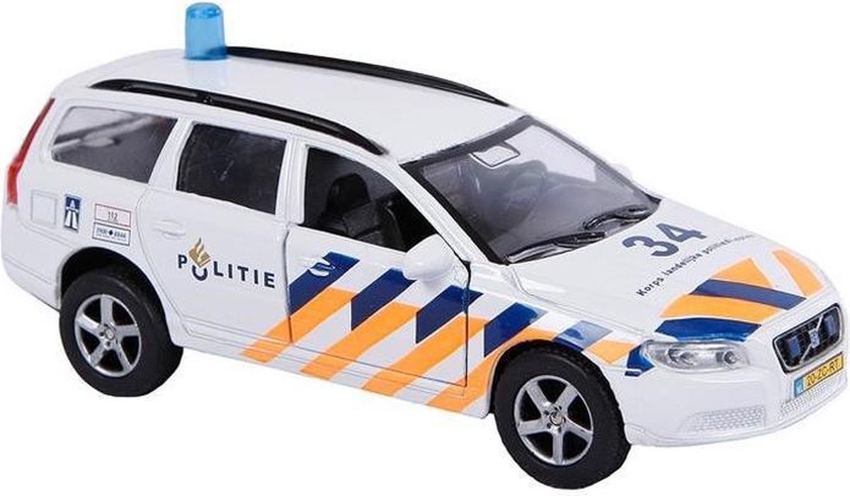 toevoegen aan decaan opleggen Politie Volvo V70 speelgoed auto 14 cm - Speelgoed pullback auto's voor  kinderen/jongens | bol.com